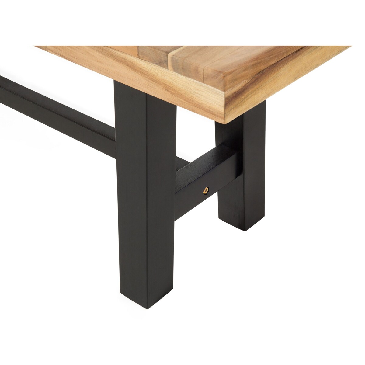 Ławka ogrodowa 140 cm drewniana czarna SCANIA