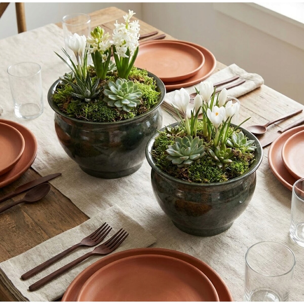 DONICZKA NA BALKON TARAS BONSAI KWIATY PARAPET ZIELONA LOFT 21cm ZESTAW