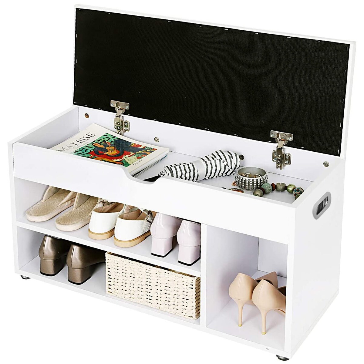 Szafka Na Buty Z Siedziskiem 80X30X44 Cm Biały