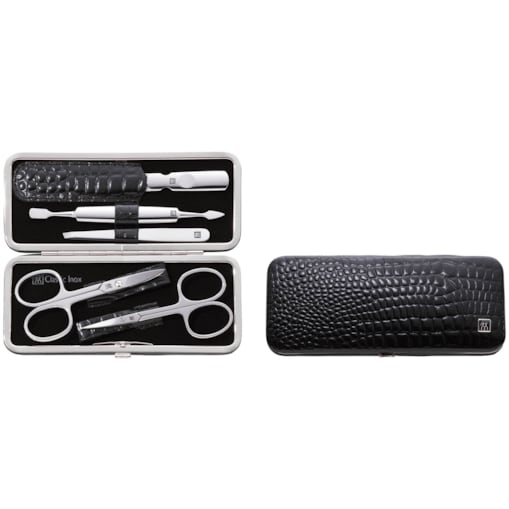 Zestaw do manicure Zwilling Classic Inox– sztywne pudełko, 5 elementów - Czarny