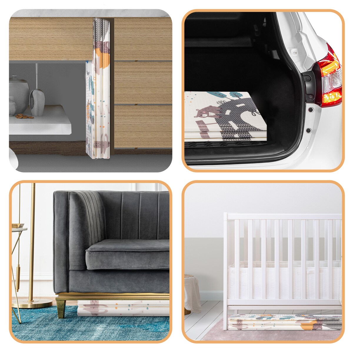 Mata piankowa edukacyjna składana dla dzieci 150x200 pianka xpe Nukido