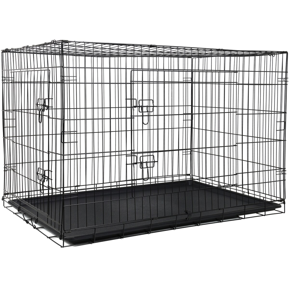Klatka kennelowa dla zwierząt FUNFIT HOME&OFFICE transporter kojec 74x122x80 cm czarna 3XL