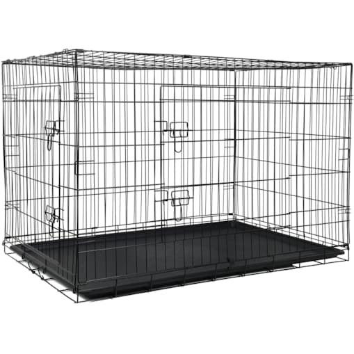 Klatka kennelowa dla zwierząt FUNFIT HOME&OFFICE transporter kojec 74x122x80 cm czarna 3XL