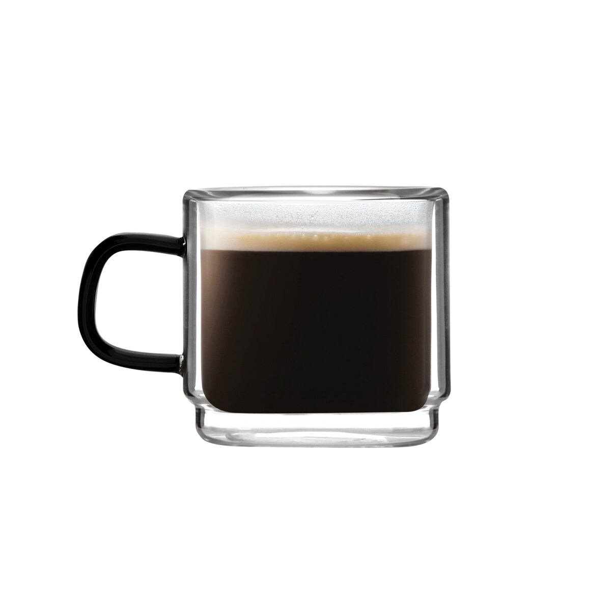 Komplet 2 szklanek z podwójną ścianką do espresso Carbon 80 ml 8548