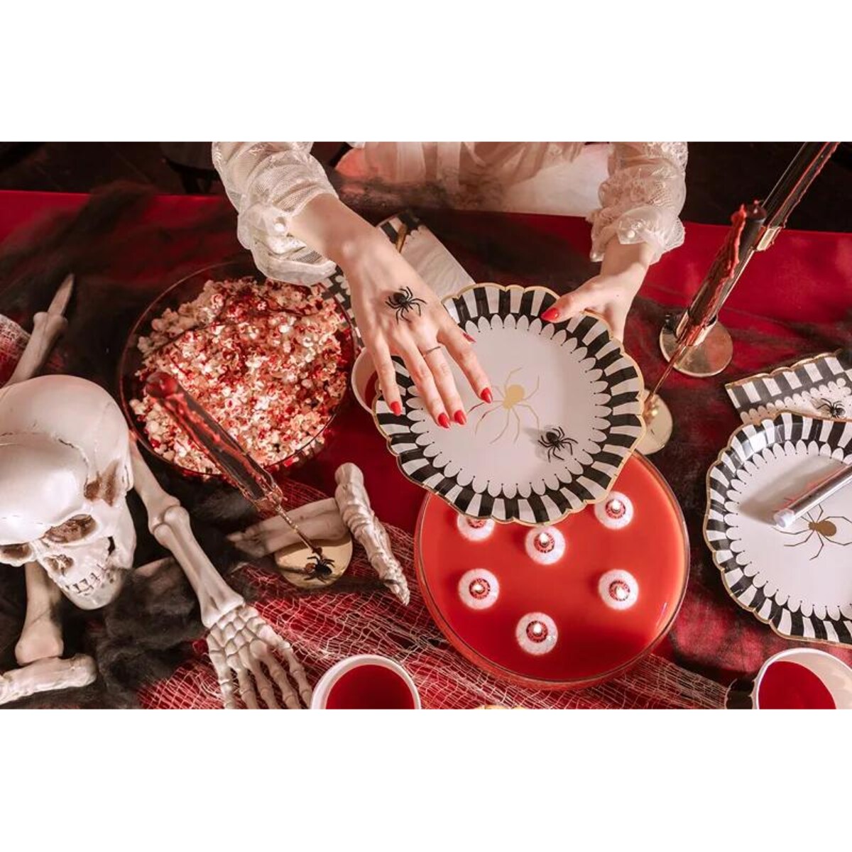 Talerzyki Pająk, 23 cm, mix