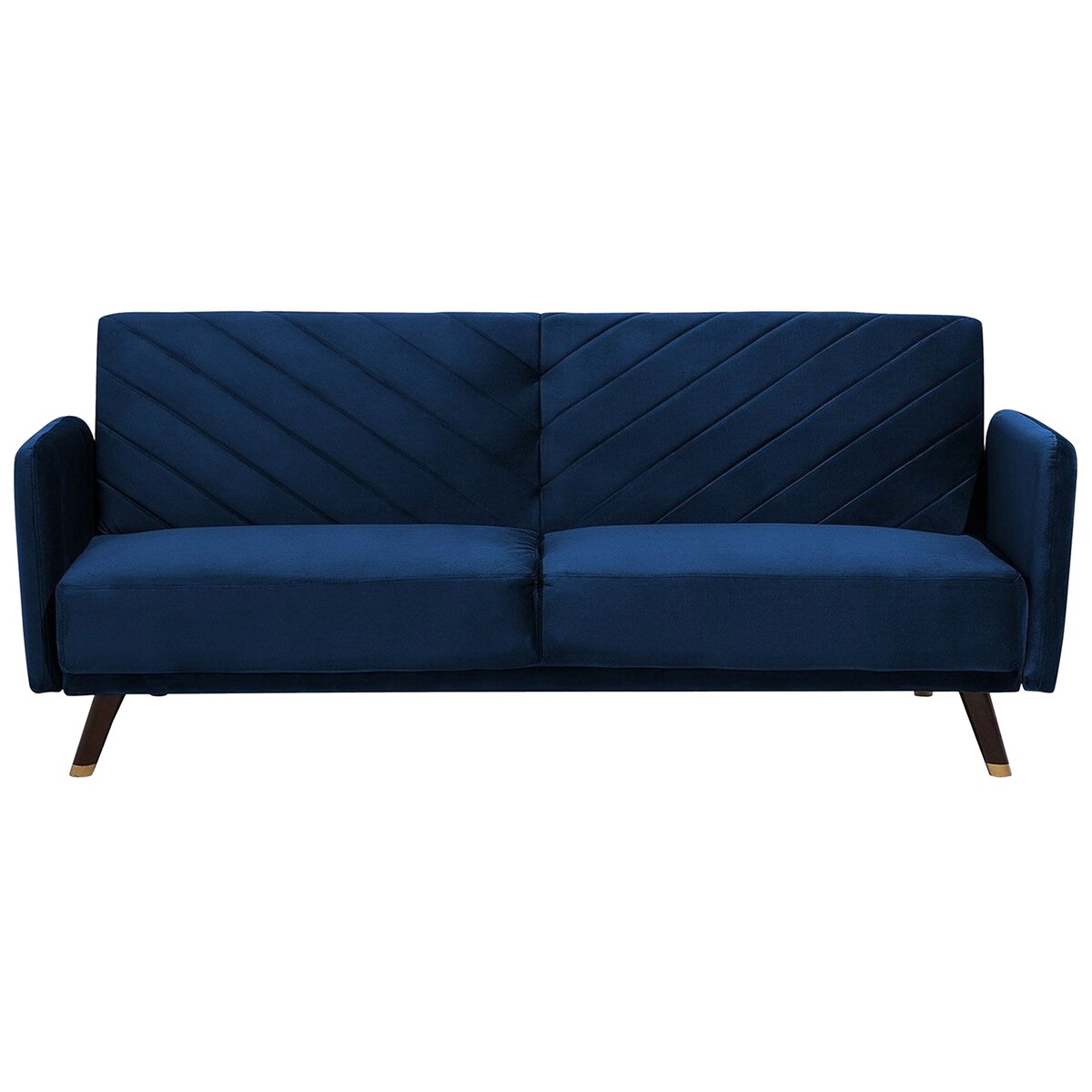 Sofa rozkładana dla 3 osób SENJA Welur Granatowy