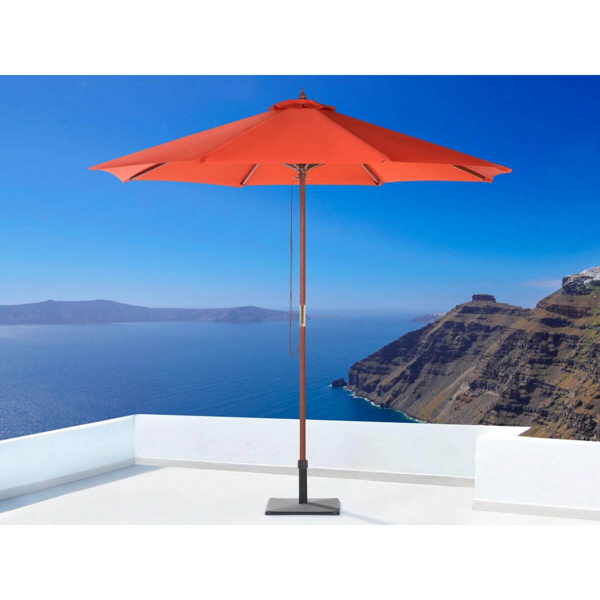 Parasol ogrodowy ⌀ 270 cm czerwony TOSCANA