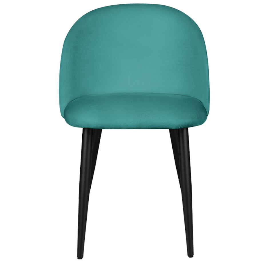 Krzesło tapicerowane do salonu jadalni welurowe zielone velvet