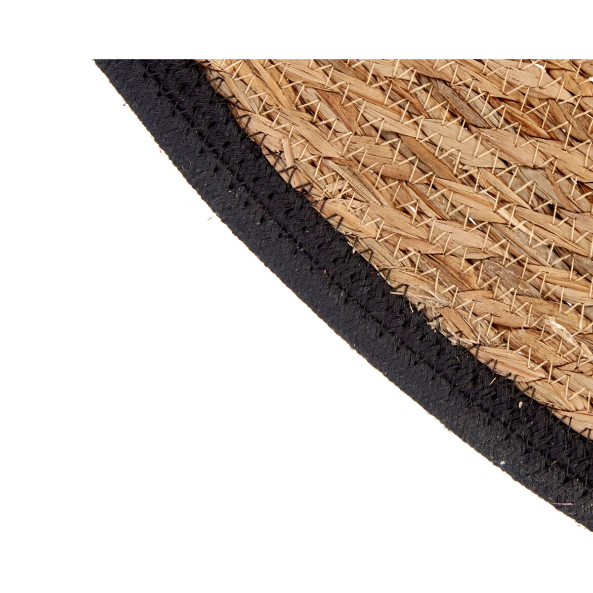 Dywan pleciony NARO z czarnym obszyciem