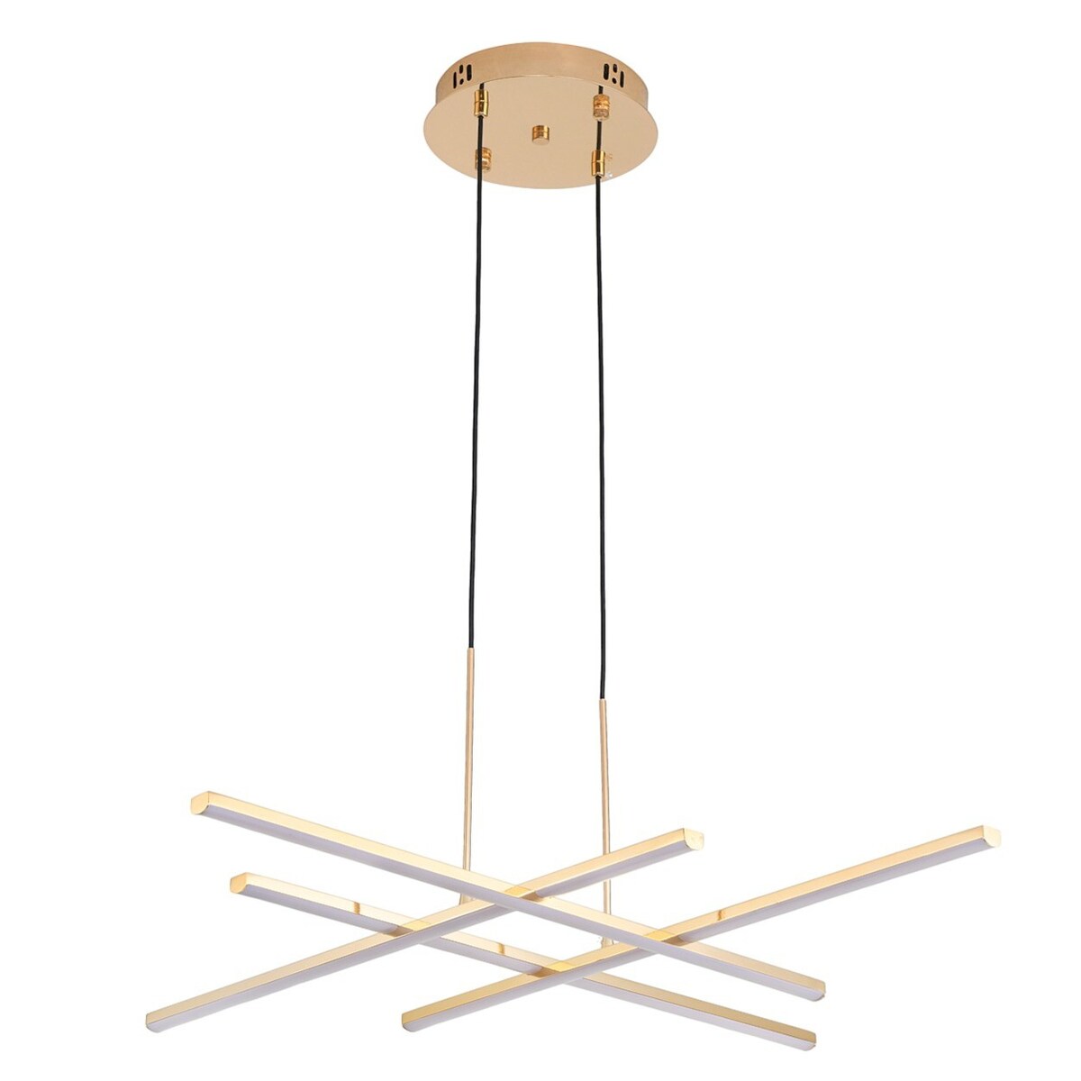 Lampa wisząca CRISS CROSS LED złota 78 cm