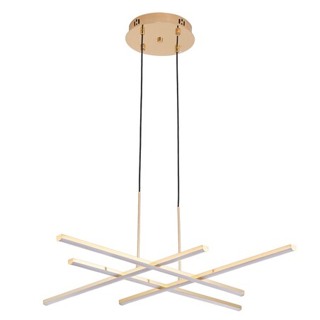 Lampa wisząca CRISS CROSS LED złota 78 cm