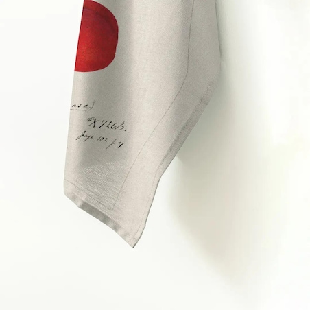 Lniany ręcznik kuchenny - jabłka