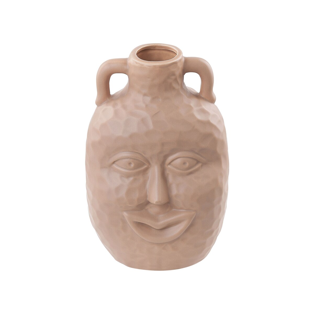 Wazon na kwiaty ceramiczny 26 cm beżowy VERIA