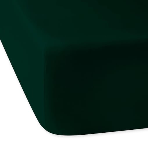 Prześcieradło satynowe z gumką 120x200 kolor butelkowa zieleń