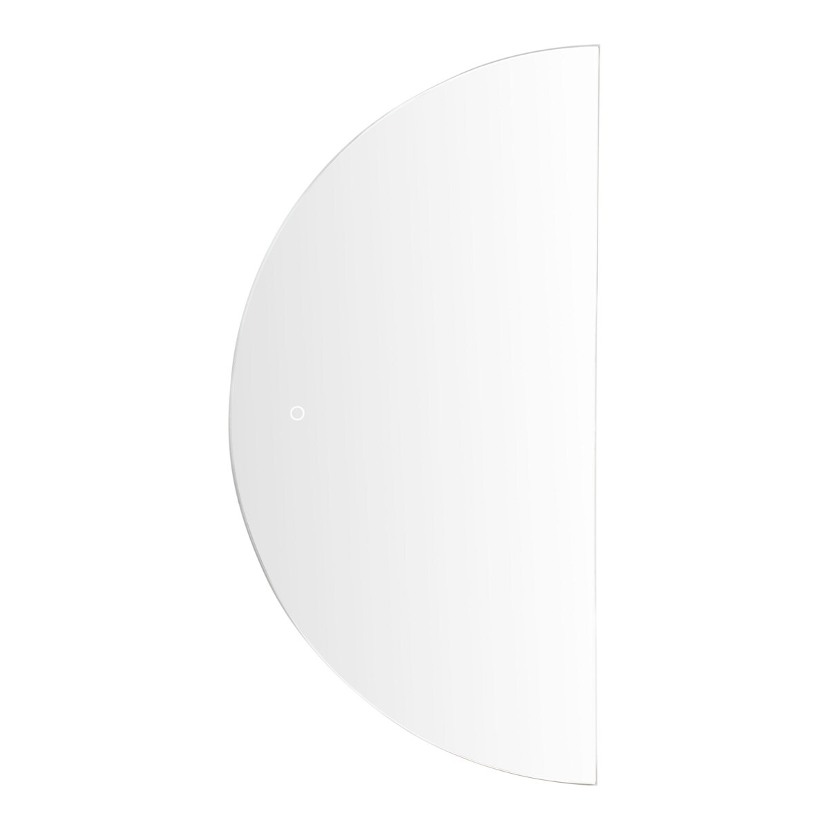 Półokrągłe lustro ścienne LED 50 x 100 cm srebrne LOUE