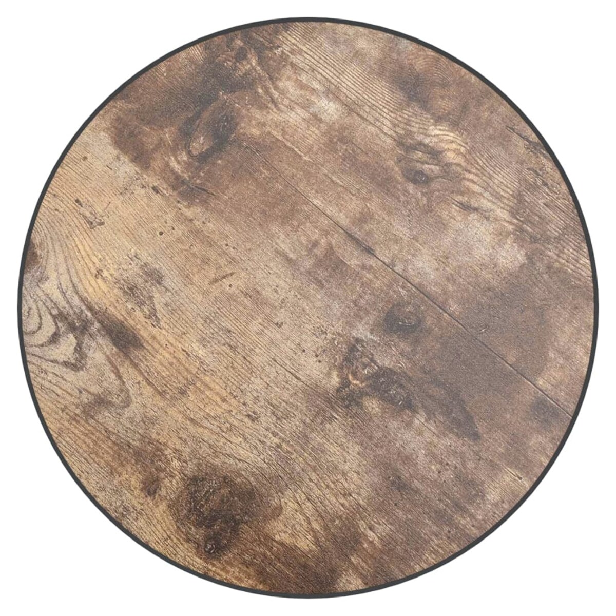 vidaXL Stolik herbaciany, czarno-żółty, Ø35 cm, MDF