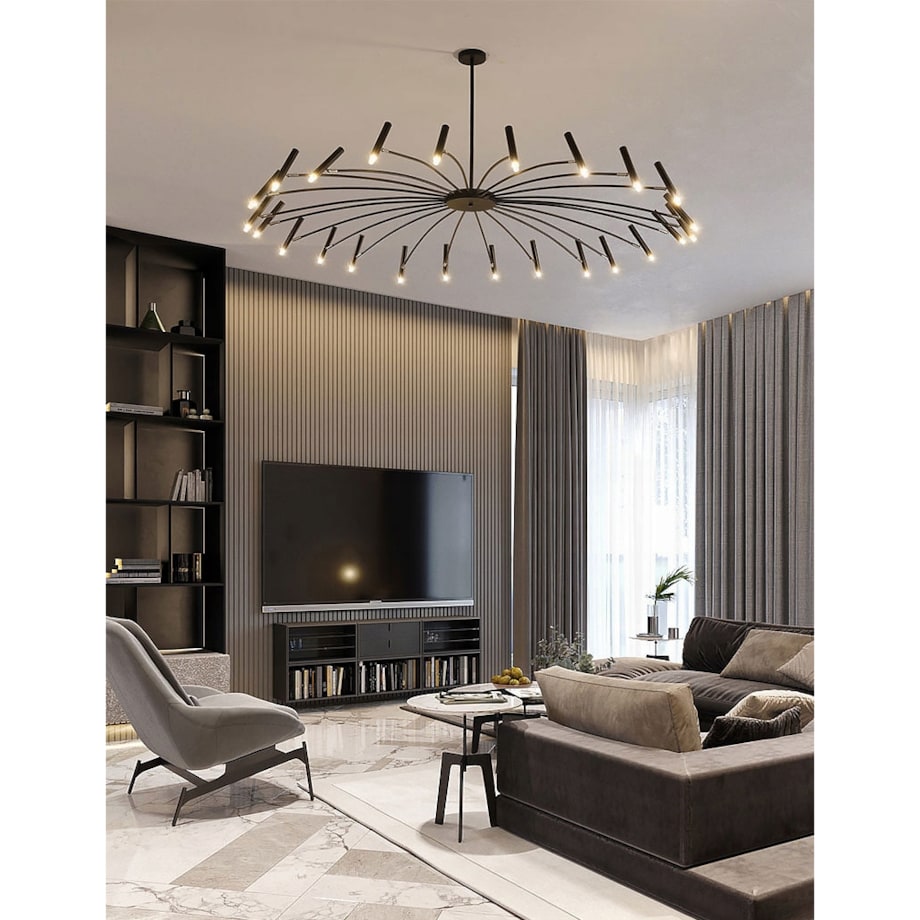 Lampa Sufitowa Wisząca Czarna Nowoczesna 15X25W G9