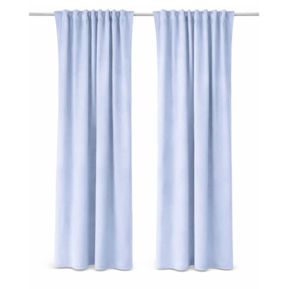 Zasłona welurowa Werona w kolorze baby blue 250 cm