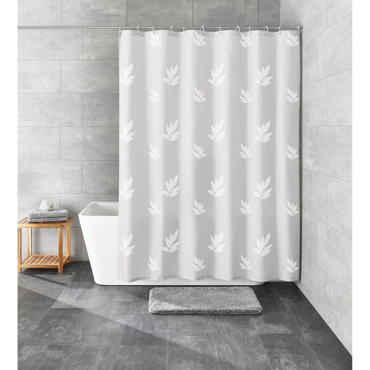 Kleine Wolke Canton Tekstylna Zasłona prysznicowa biały 180x200 cm