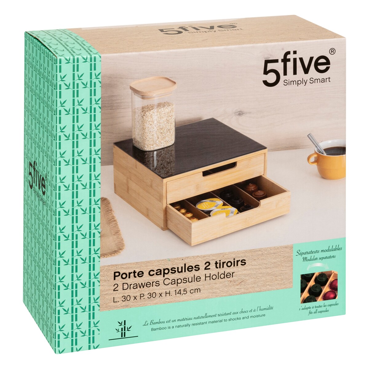 Pojemnik na kapsułki do kawy BLACK BAMBOO