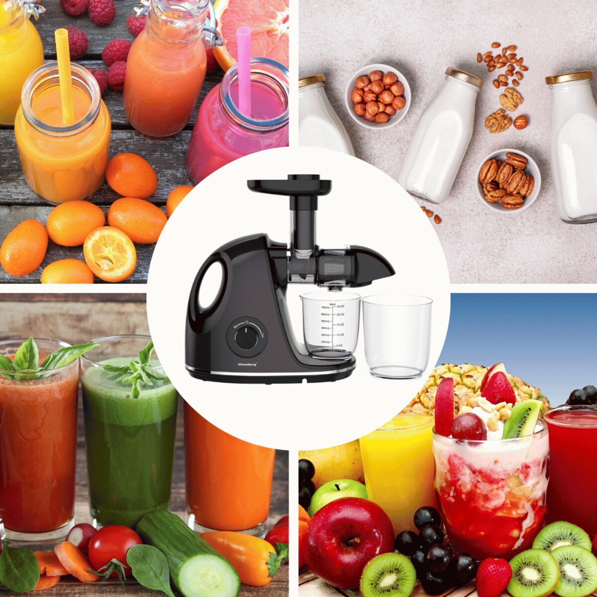 Sokowirówka wolnoobrotowa 150W do owoców i warzyw COLD PRESS KLAUSBERG KB-7861