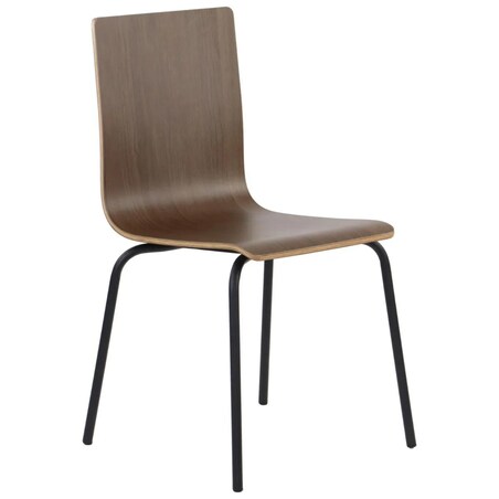 Krzesło ze sklejki laminowanej WERDI B ciemny orzech/czarne