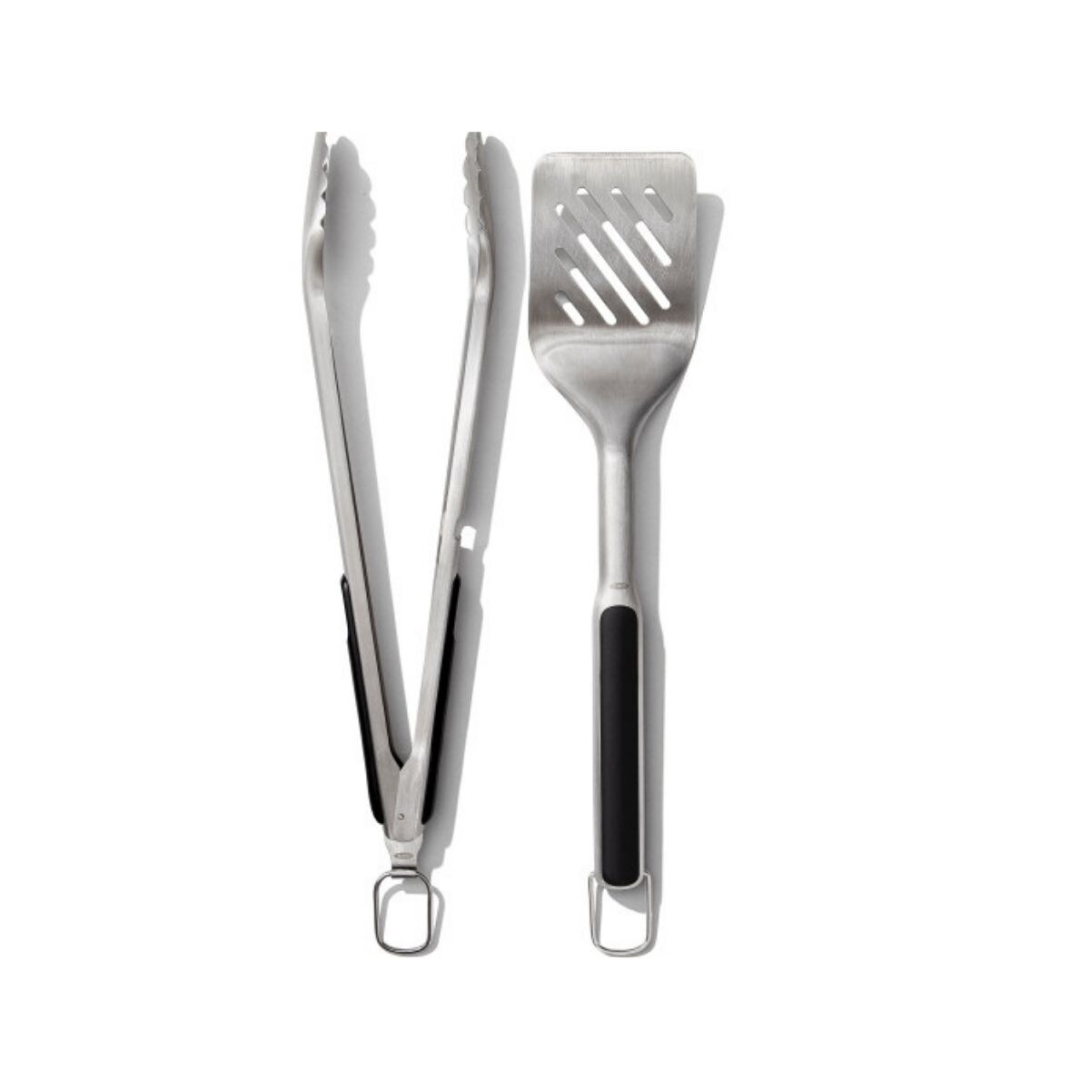 Zestaw: szczypce + stalowa łopatka do grillowania Good Grips, Oxo