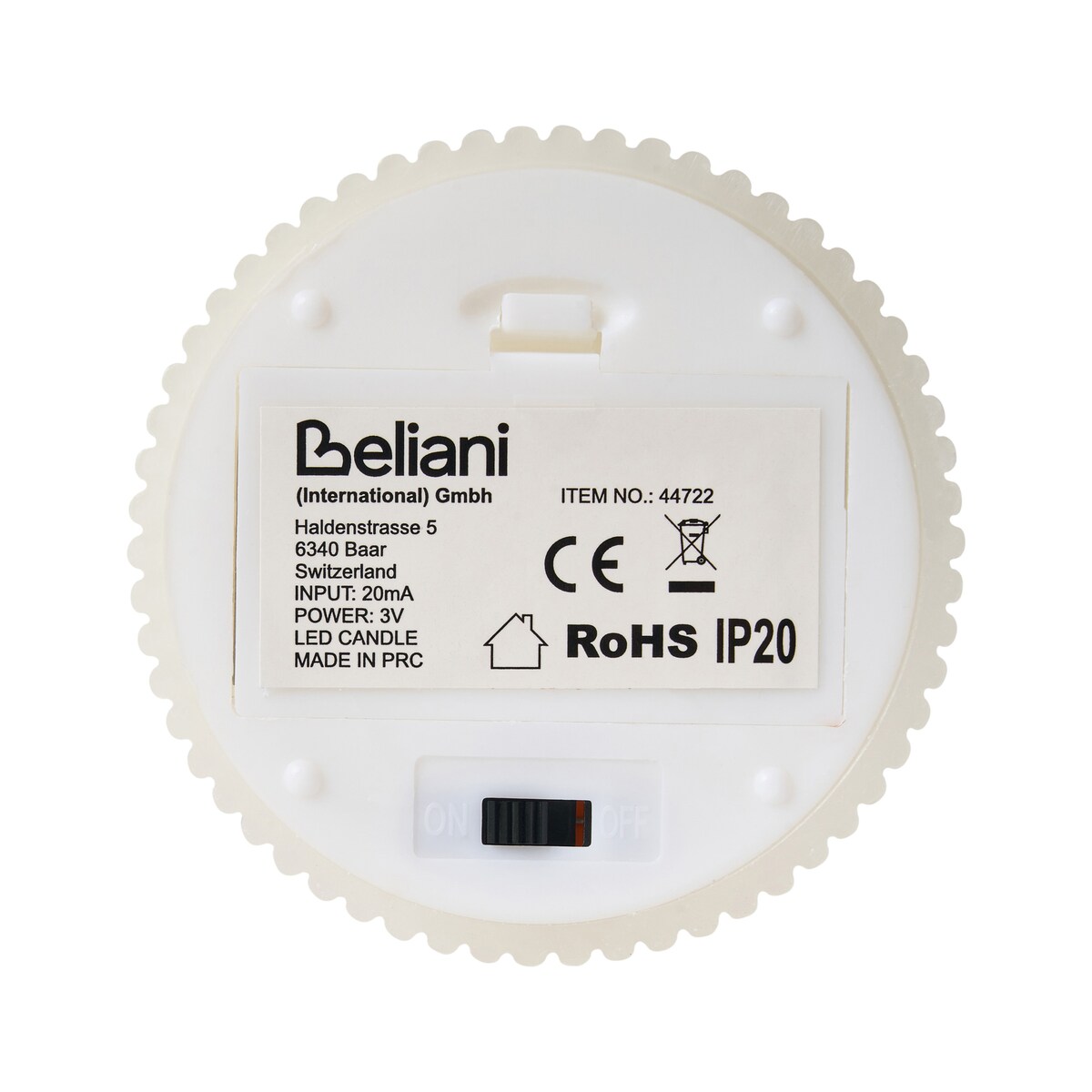 Zestaw 6 świec LED NOISETTE 10/16 cm Złamana biel