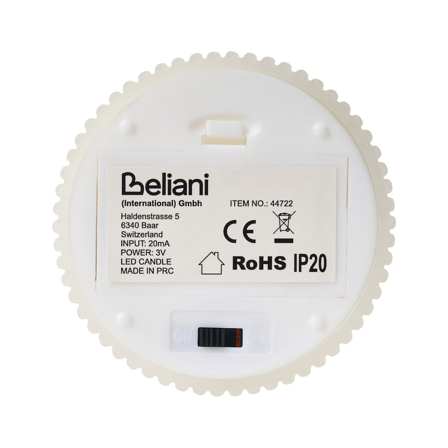 Zestaw 6 świec LED NOISETTE 10/16 cm Złamana biel