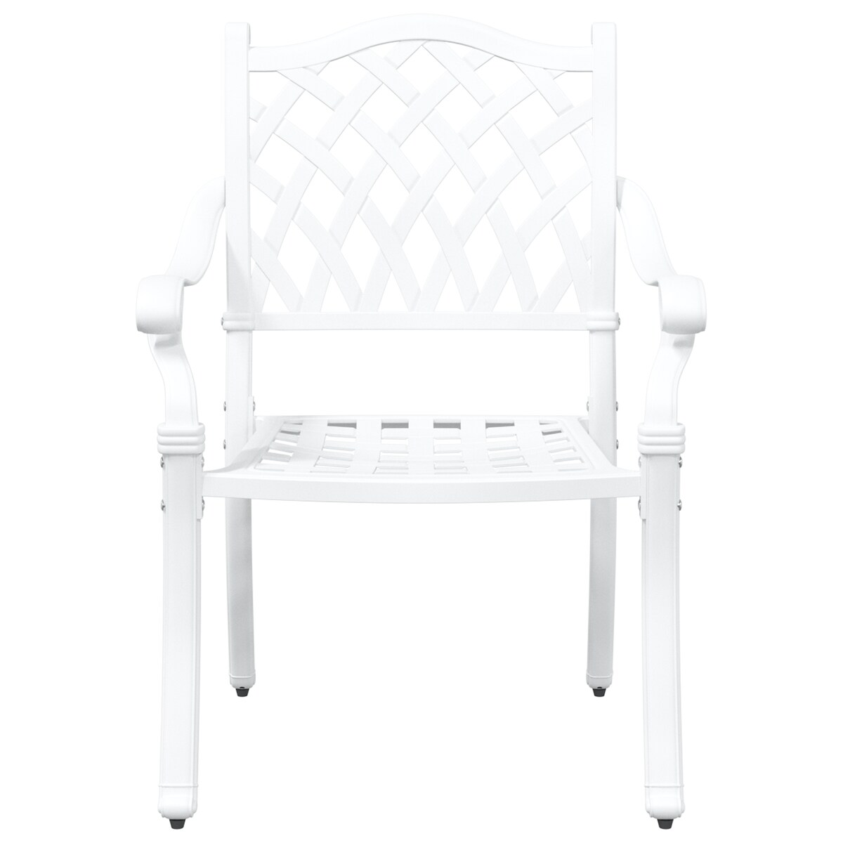 Krzesła ogrodowe vidaXL 2 szt. Białe z aluminium odlewanego