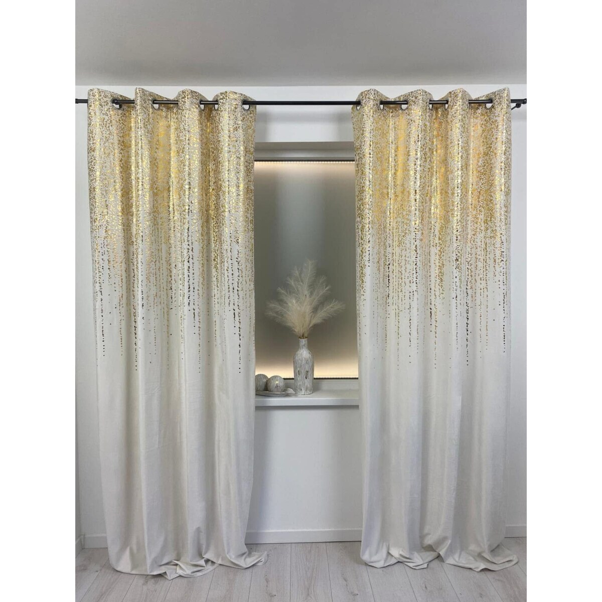 Zasłona welurowa Złoty Deszcz 140x250 cm