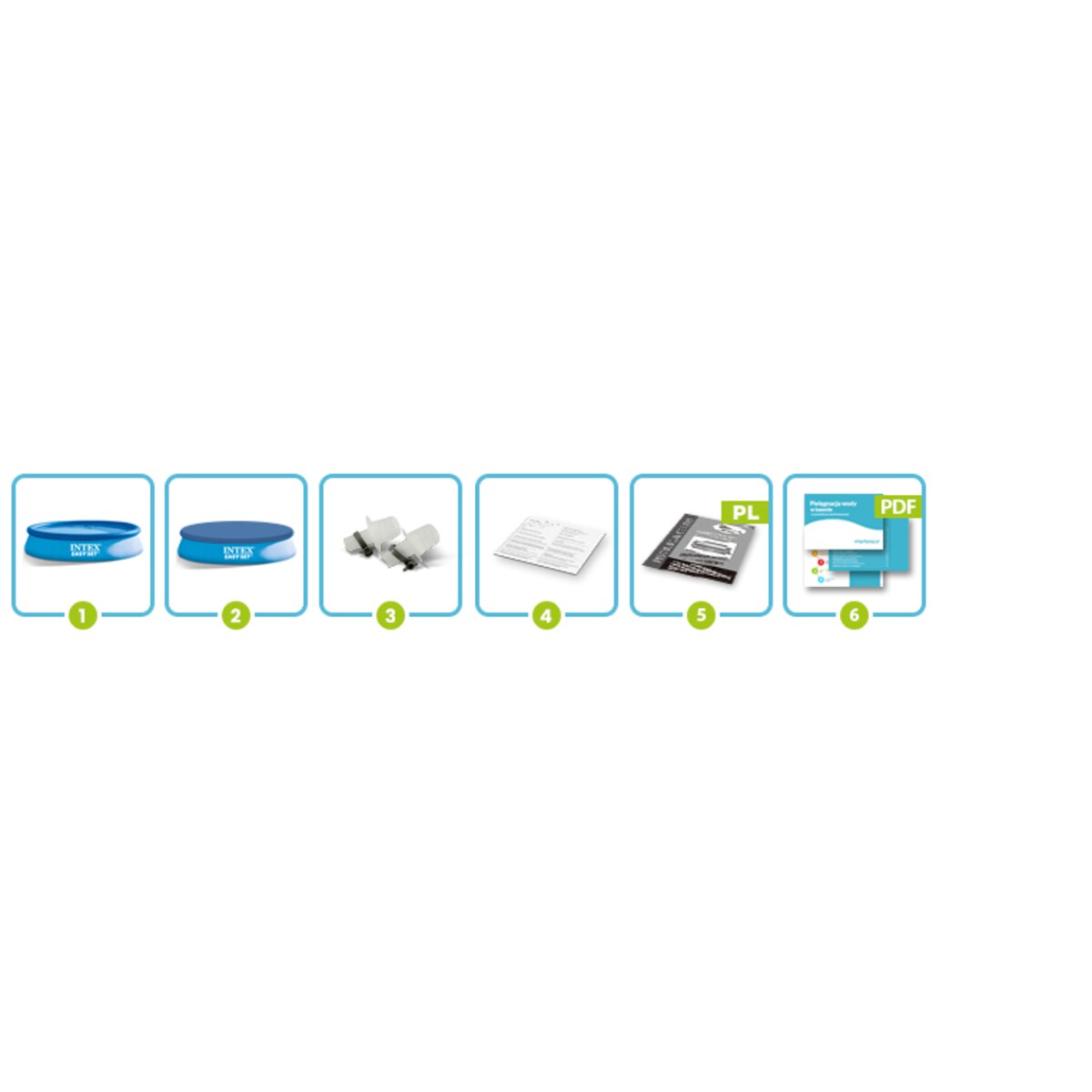 Basen ogrodowy rozporowy pokrywa 366x76 Intex 6w1