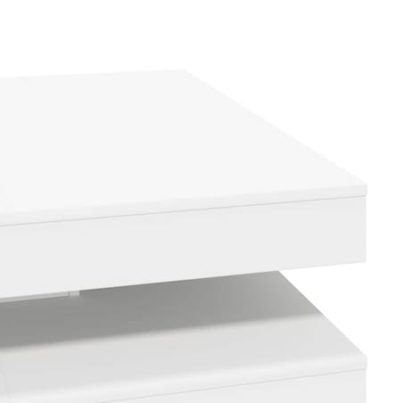vidaXL Stolik kawowy obrotowy 360 stopni biały 90x90x34,5 cm