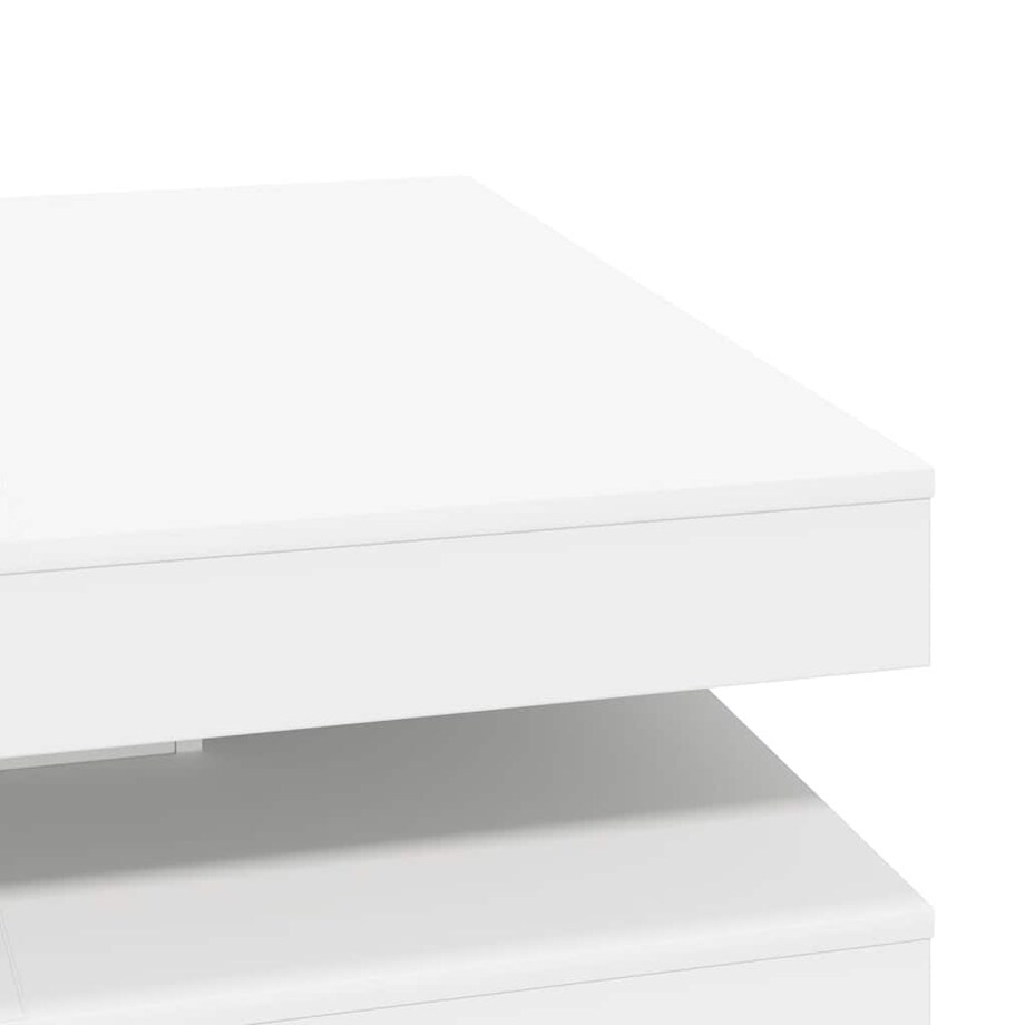 vidaXL Stolik kawowy obrotowy 360 stopni biały 90x90x34,5 cm