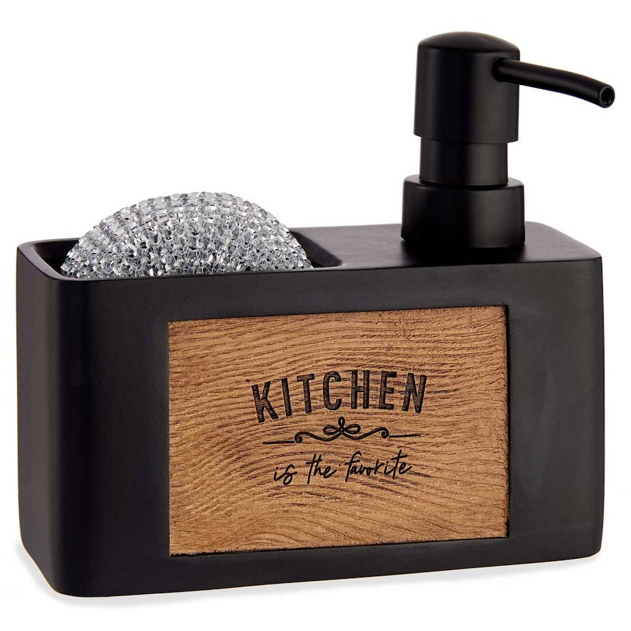 Dozownik kuchenny z miejscem na gąbkę