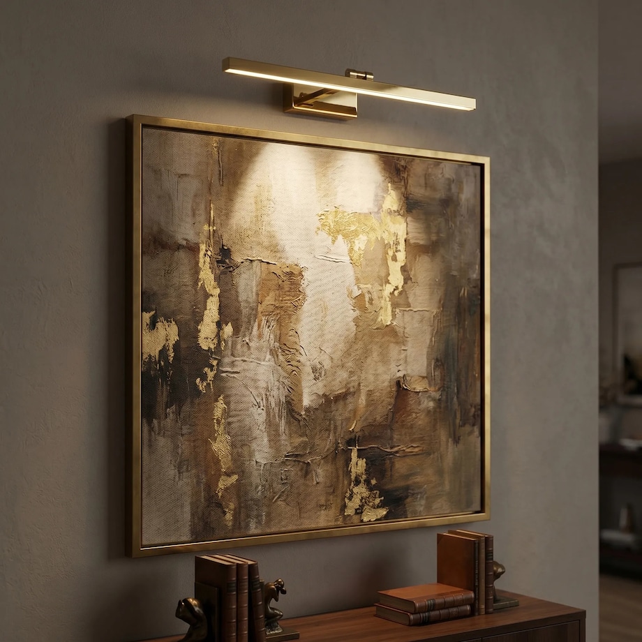 Kinkiet App1862-1W 80Cm Led Złoty, Aluminium, Tworzywo Sztuczne