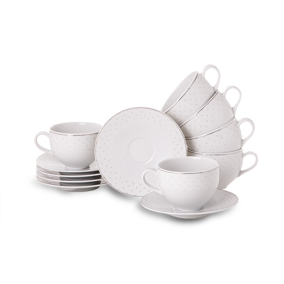 Komplet filiżanek 6os. (12el.) AMELIA CARMEN
