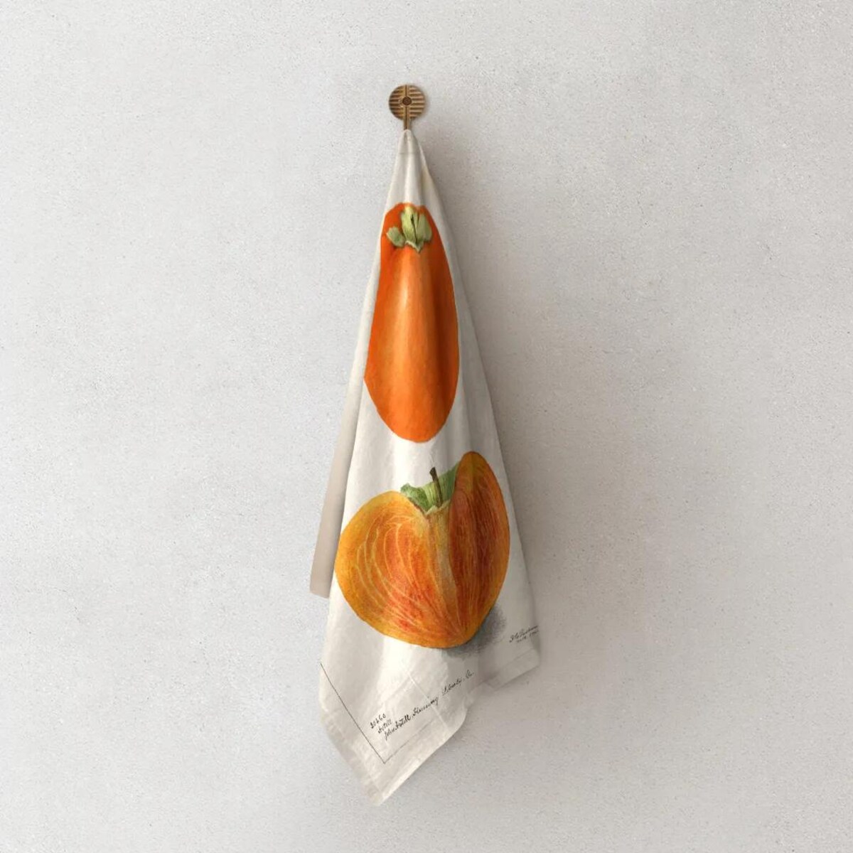 Lniany ręcznik kuchenny - Kaki