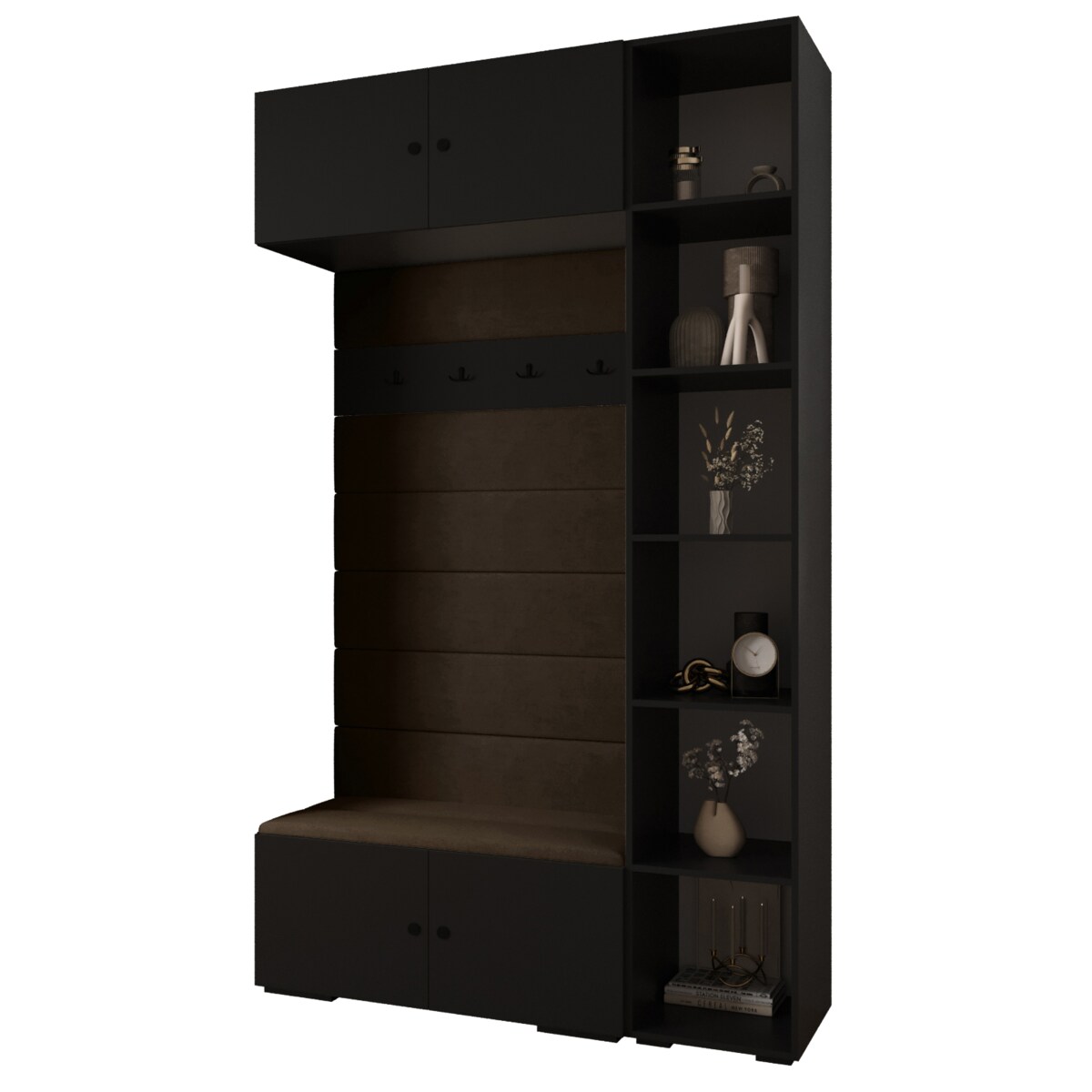 Garderoba do przedpokoju INOVA 2 Z20 czarny+czarny+manila04