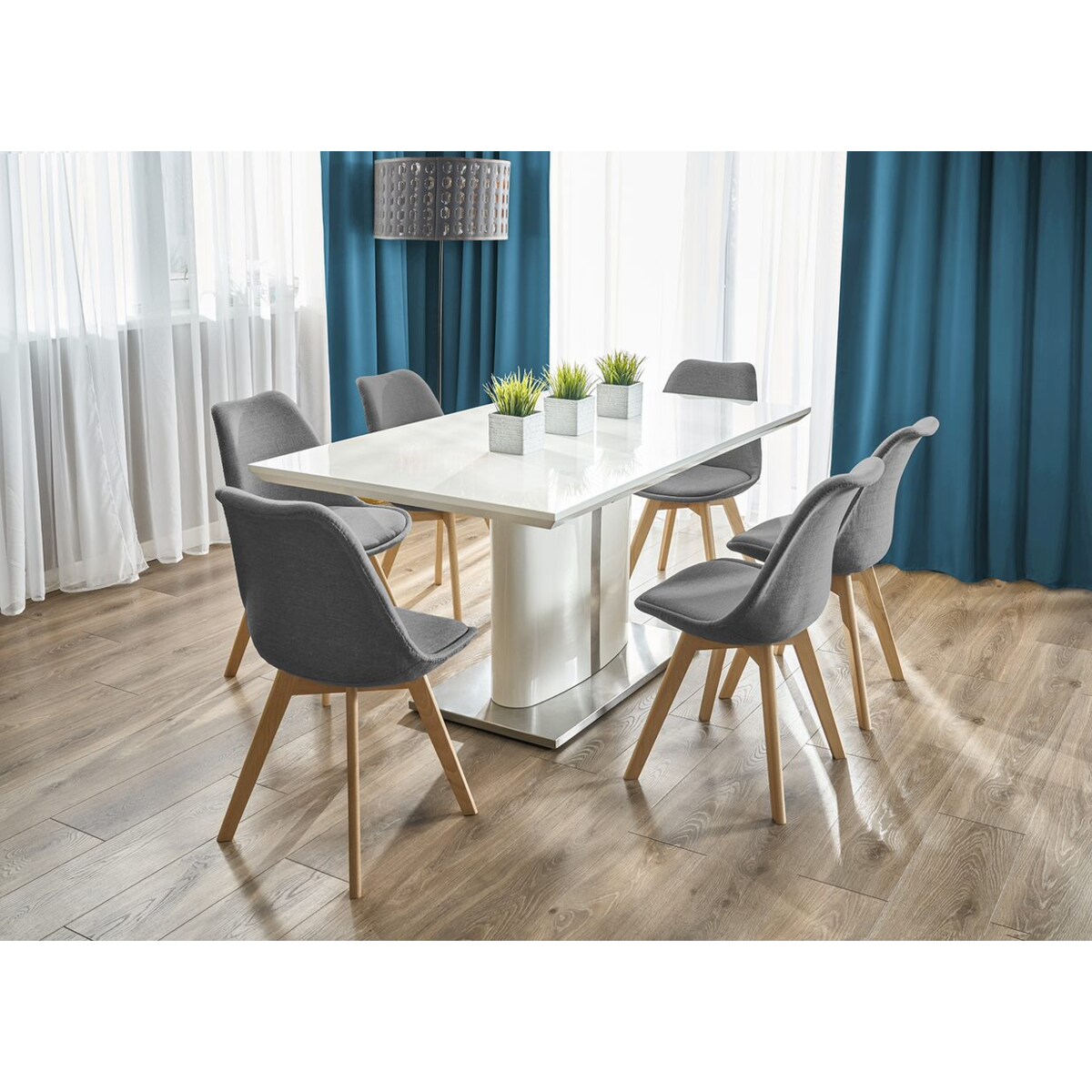 Krzesło tapicerowane materiałowe ALTA szare