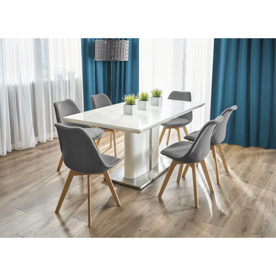 Krzesło tapicerowane materiałowe ALTA szare