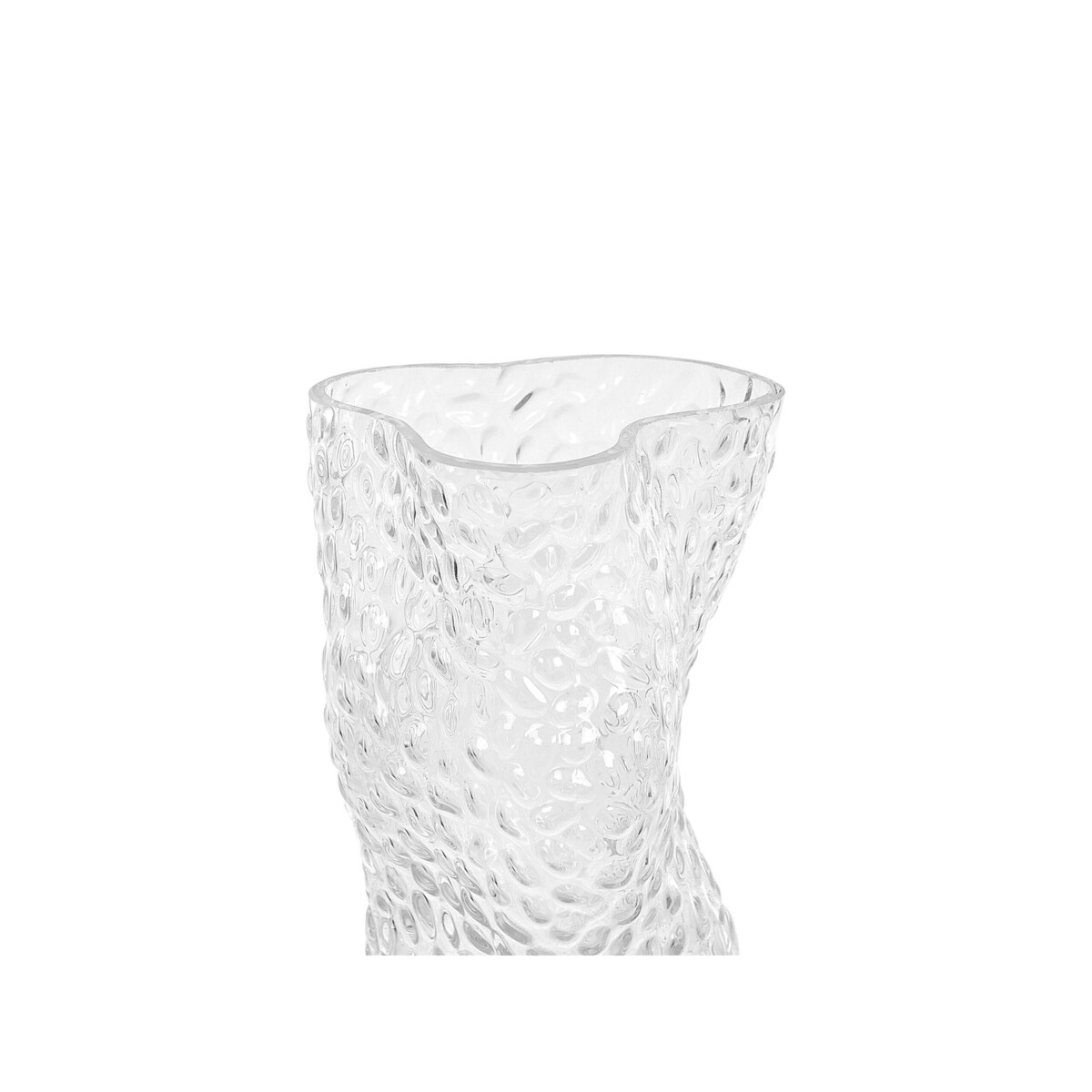 Wazon na kwiaty szklany 23 cm przezroczysty ELATOS