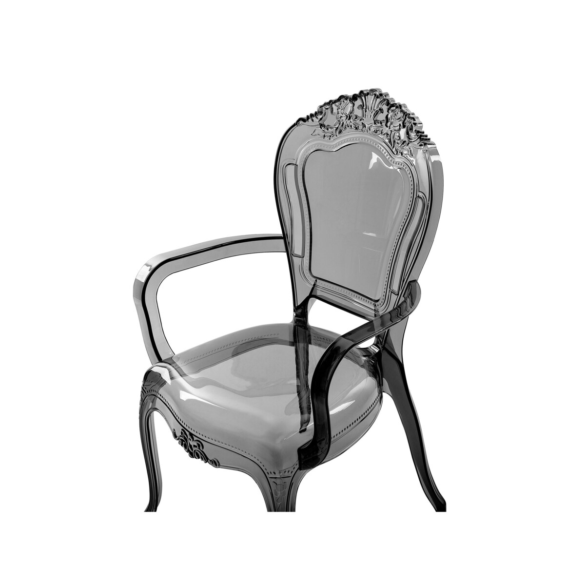 Zestaw 2 krzeseł do jadalni przezroczysty czarny VERMONT II