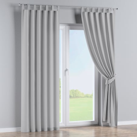 Zasłona na szelkach 1 szt. 130x245 srebrny