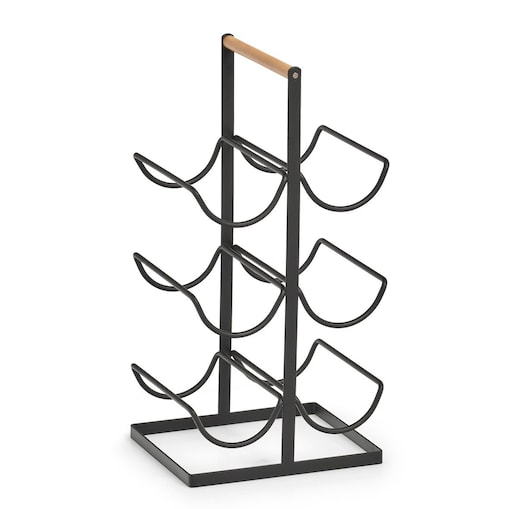 Stojak na wino metalowy, 6-ramienny, 46 cm, ZELLER, kolor czarny