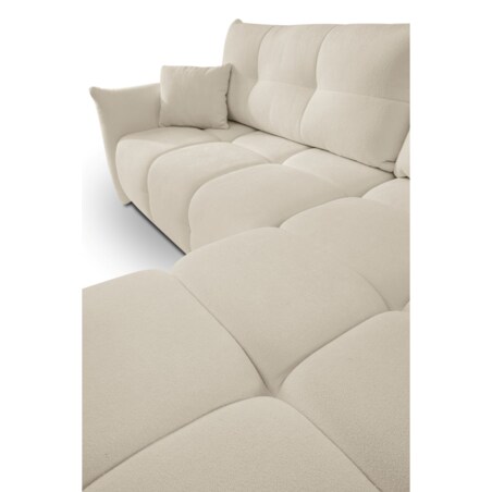 Narożnik z funkcją spania do salonu BOSE, prawostronny, ecru