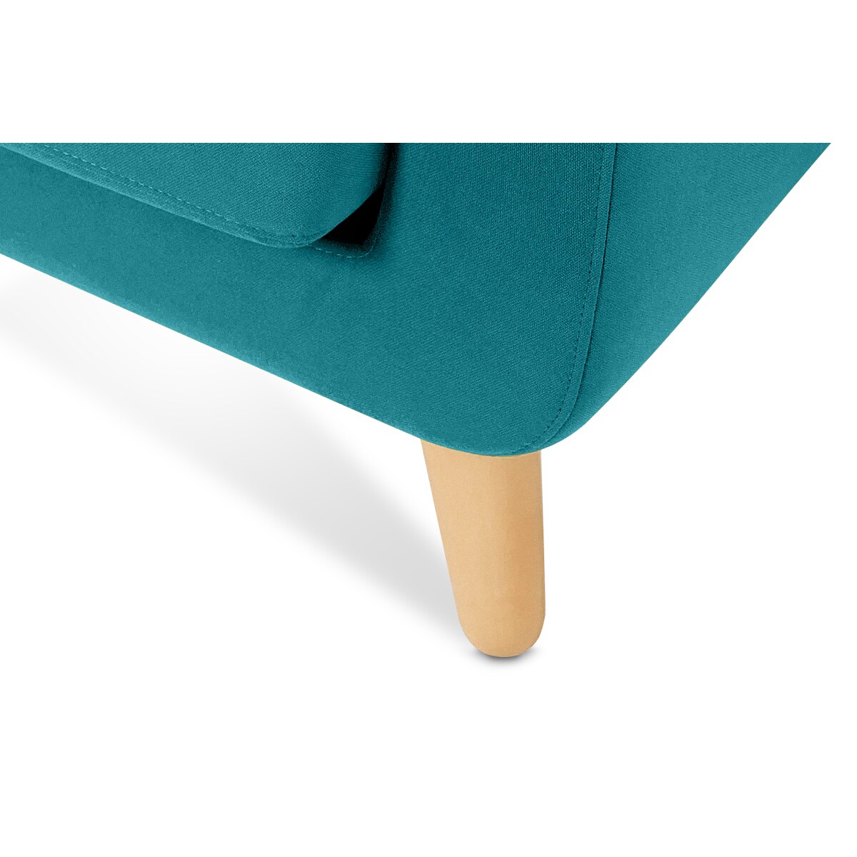 KONSIMO TAGIO Turkusowa skandynawska sofa 2-osobowa