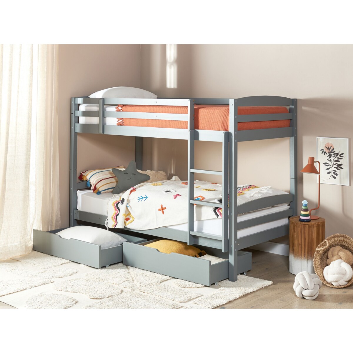 Zestaw 2 szuflad pod łóżko szary RUMILLY