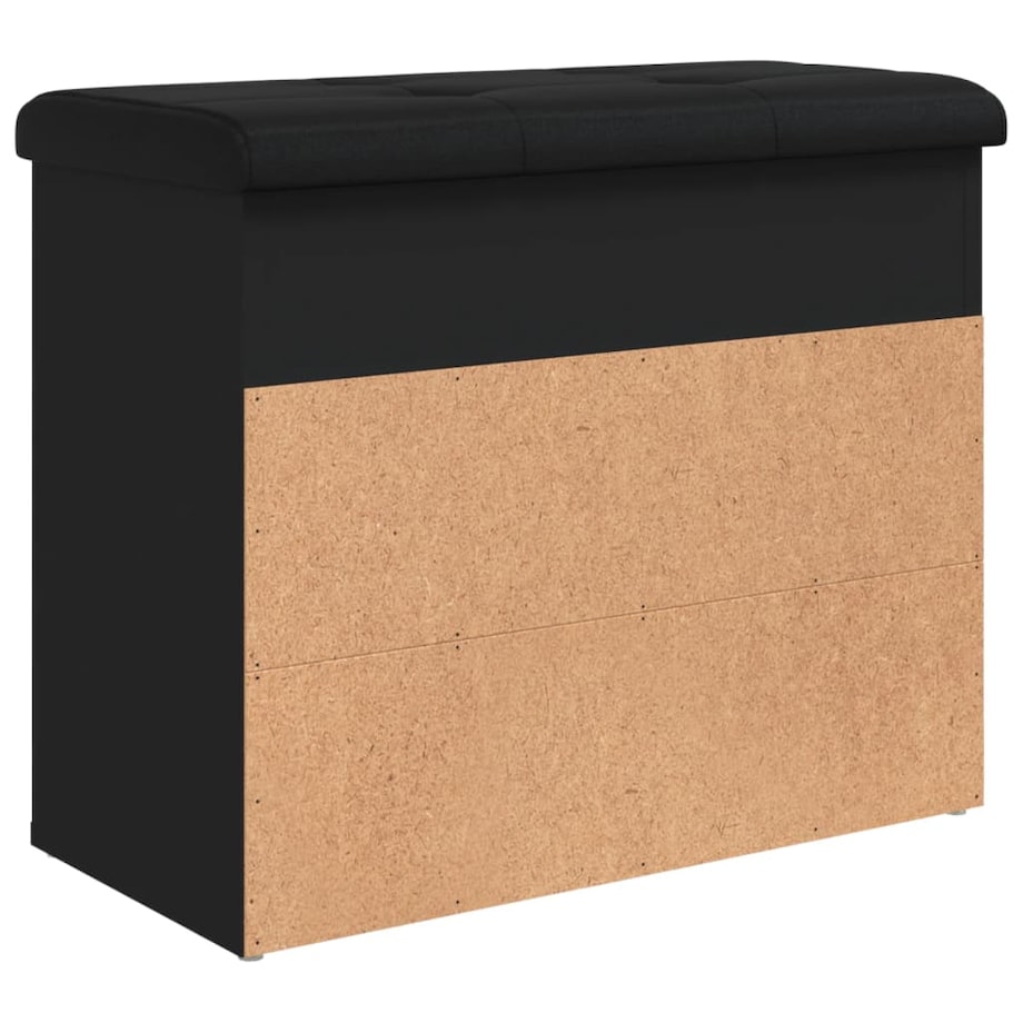 vidaXL Ławka na buty, czarna, 62x32x50 cm, materiał drewnopochodny