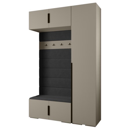 Garderoba do przedpokoju INOVA 1 Z19 kaszmir+czarny+manila18